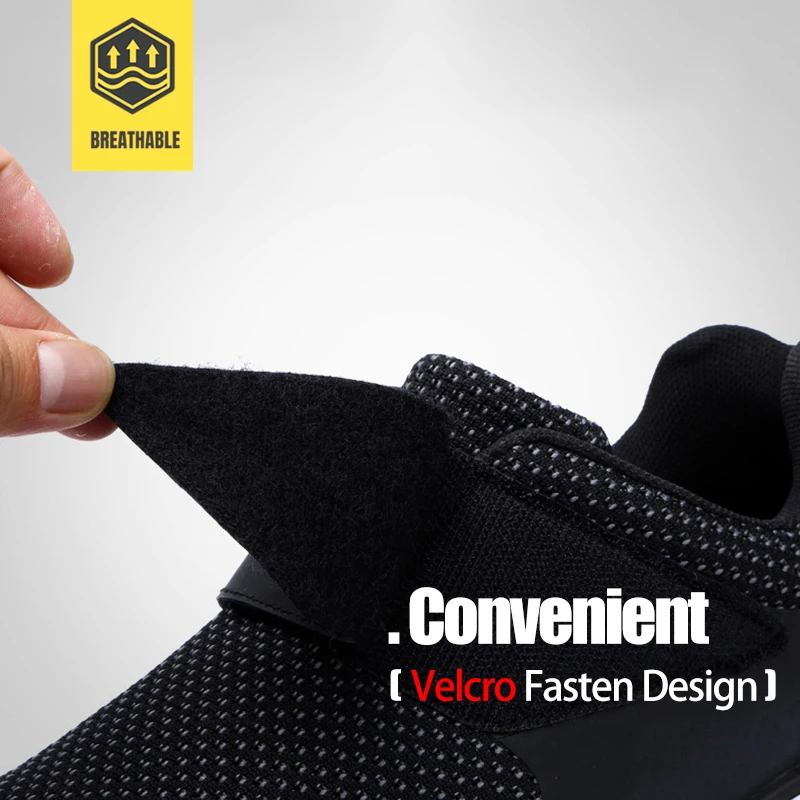 LARNMERN Men's Safety Shoes Steel Toe Construction Protective Footwear Lightweight 3D Shockproof Work Sneaker Shoes For Men