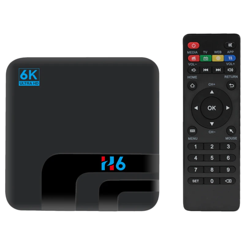 

H6 Smart Tv Box Bt Android 8.1 Allwinner Quad Core 64Bits 2G+16G Media Player 6K Ultra Hd Tv Set-Top Box Eu Plug
