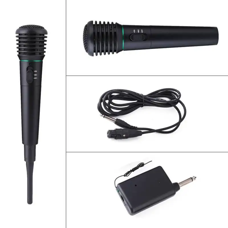 Professional Mic Karaoke Handheld Microphone Wired Wireless Dynamic Microphones Receiver Studio UHF Mic For KTV Speech Amplifier