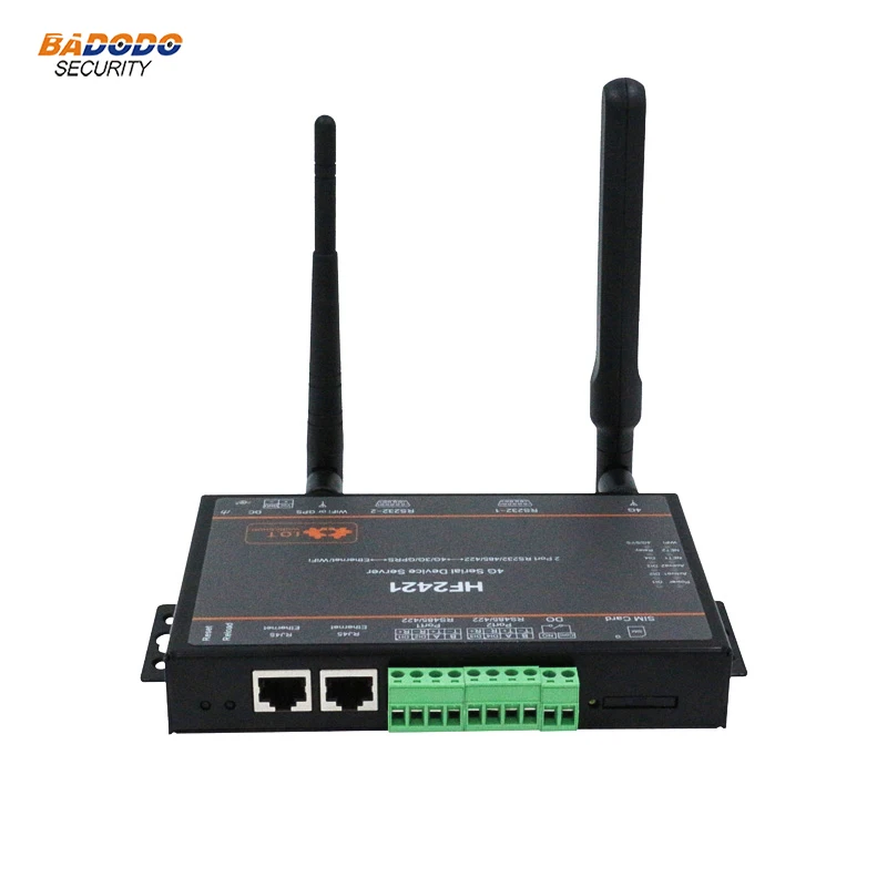 Двойной последовательный порт RS232 RS485 RS422 к Ethernet wifi 4G LTE 3g GPRS сети конвертер серверное устройство HF2421 Modbus протокола TCP