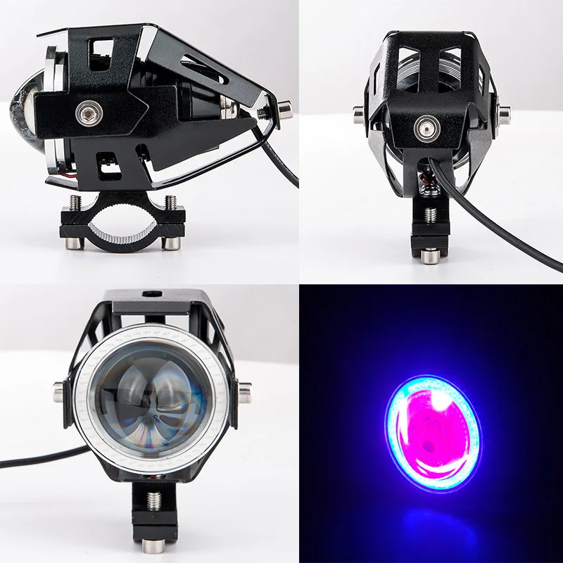 PAMPSEE, 1 шт., U7, 125 Вт, фара для мотоцикла, 3000 мл, вспомогательная фара для вождения, 12 В, Светодиодный прожектор для мотоцикла PAMPSEE, 1 шт., U7, 125 Вт, фара для мотоцикла, 3000 мл, вспомогательная фара для вождения, 12 В, Светодиодный прожектор для мотоцикла