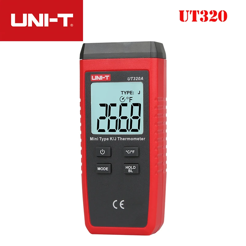 UNI T Термометр термопары UT320D UT320A мини контактный тип данных двухканальный K/J