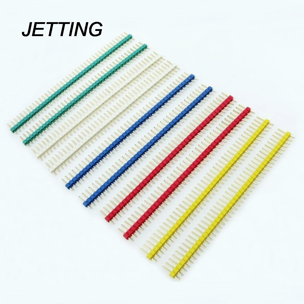 

10pcs 40Pin 2.54mm Single Row Straight Male Pin Header Connector Strip 4 PCB Ardunio
