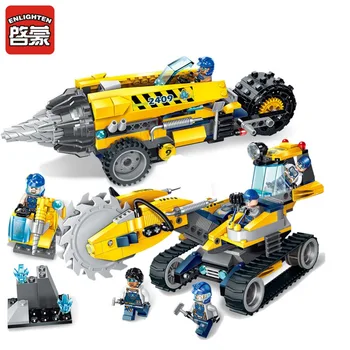 

Enlighten Construction Building Block Kyanite Squad Rock Driller Platform 6 Figure 517pcs Bricks-No Box