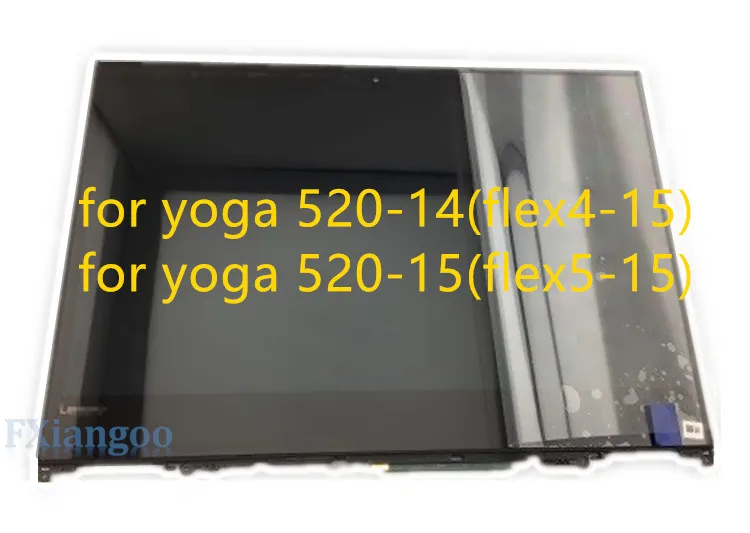 14''15''LED ЖК-дисплей Сенсорный экран Стекло планшета Панель сборки+ ободок для lenovo Flex 5 14 yoga 520-14IKB Flex 5-15 yoga 520-15IBK