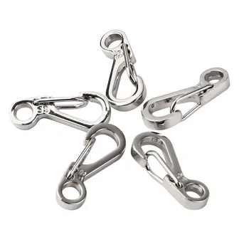 

5PCS Mini Carabiner Key Ring Survival Tactical Gear Keychain Spring Hook