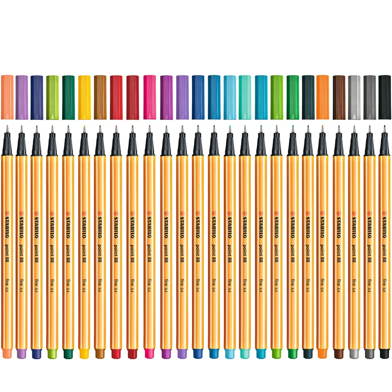 1pc Stabilo Point 88 Fineliner 0.4 mm Felt Tip Pen professional Line Art Marker for drawing liner illustration sketch pen design|Art Markers| - AliExpress