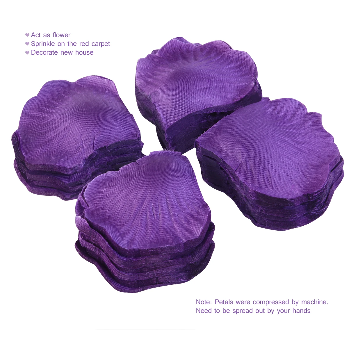 PIXNOR 1000 шт шелковые лепестки роз украшения для свадебной вечеринки(фиолетовый
