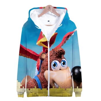 

Hip hop 3D Zipper Hoodies Banjo-Kazooie Men/Women Fashion Cute Casual Harajuku Banjo-Kazooie Anime Zipper Sweatshirt Top