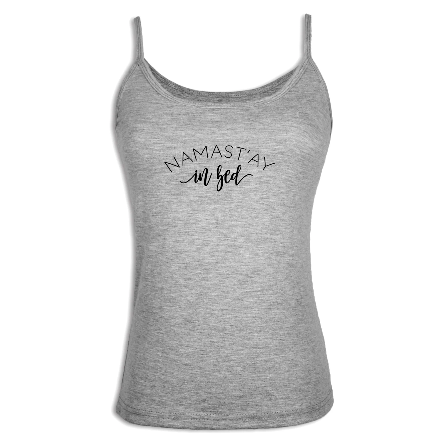 

iDzn Namaste in Bed Graphic Sexy Women's Camisole Fashion Fitness Tank Tops Summer Beach Singlet for Lady Girl Size S L XXL