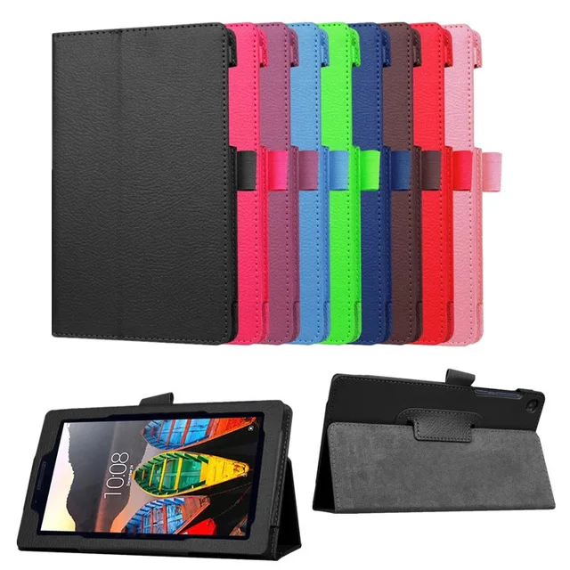 

Litchi Grain Stand Cover PU Leather Case for Lenovo Tab 3 7.0 710F 701I Essential Tab3 TB3-710F TB3-710I Tablet Case Flip fundas