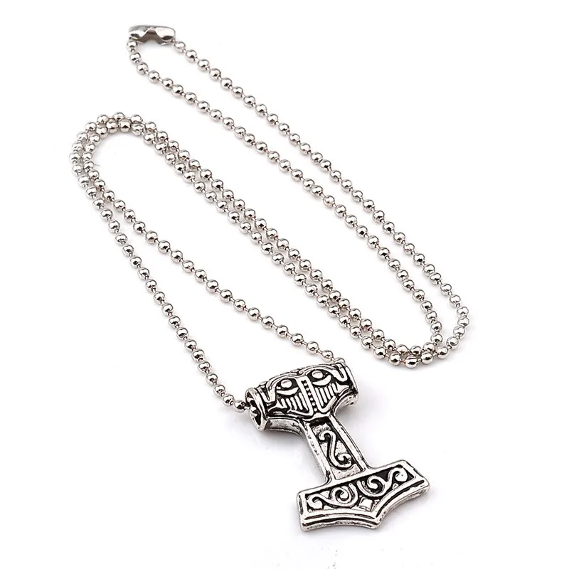 MIUSI Norse ожерелье с кулоном викинга Thor Hammer мифология Бог ожерелья и подвески для