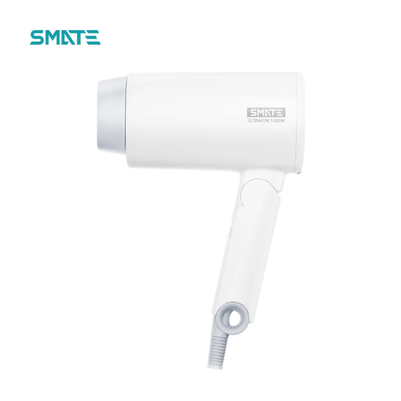 Белый XIAOMI MIJIA SMATE SH-A121 мини-Анион Фен для волос с отрицательными ионами Уход за волосами быстрая сушка портативный дорожный складной фен-диффузор - Цвет: Белый
