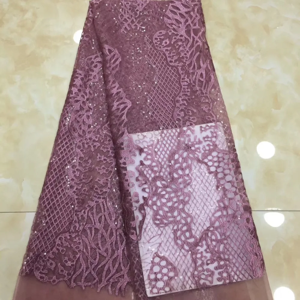 

African Lace Fabric 2019 Nigerian tulle Lace Fabric High Quality French Embroidered net Lace Fabric