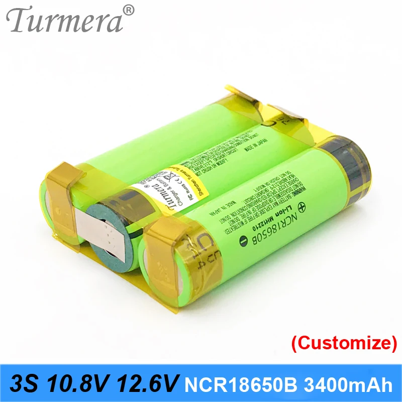 18650 battery 3400mah ncr18650b 12.6v 16.8v 21v battery for screwdriver battery weld soldering strip customize battery Turmera 18650 battery 3400mah ncr18650b 12.6v 16.8v 21v battery for screwdriver battery weld soldering strip customize battery Turmera