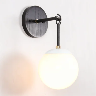 IWHD Nordic Wood LED Wall Lights For Home Bedroom Bathroom Mirror Light Copper Beside Wall Lamps Sconce Wandlamp Applique Murale - Цвет абажура: 1