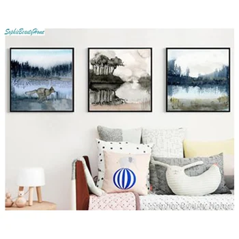 

DIY 5D diamond painting ink natural landscape embroidery triple resin square / round diamond mosaic decorative painting cross