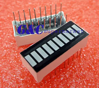 

2PCS 10 Segment Digital Red LED Bar Graph Display Ultra Bright