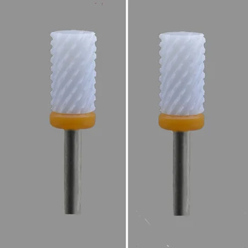 

White Ceramic Nail Drill Bit-4Pcs/Lot - Small Barrel Bit - (0089.060)