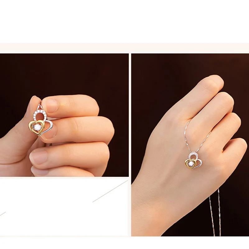 sterling silver heart necklace for women (1)