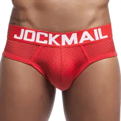 JOCKMAIL сетка мужские бикини сексуальное нижнее белье для геев мужские бикини трусы сuecas кальсоны slip сплошной Мужской трусики