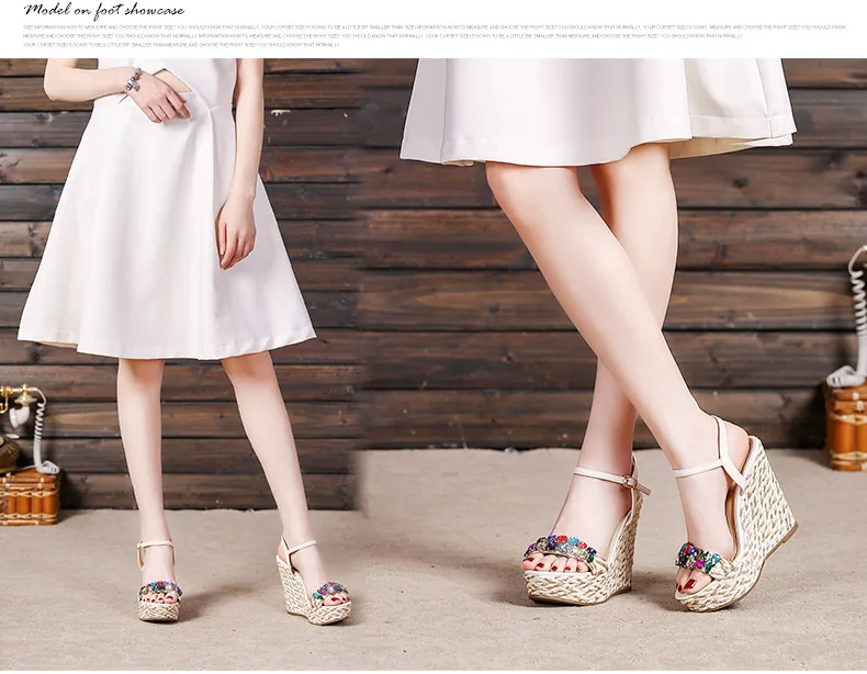 20_Summer Womens Black Buckle Sandals Fashion Elegant Silver Rhinestone Shoes Wedding Bridal High Heel Platform Wedges