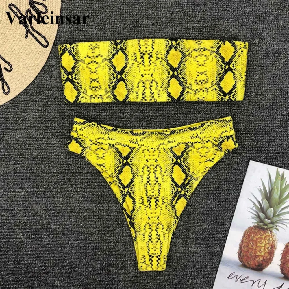 yellow bandeau swimsuit