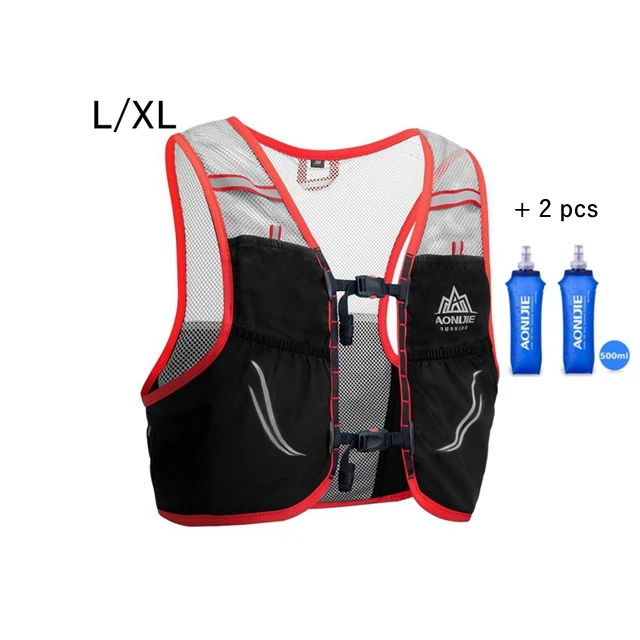 Aonijie 2.5L рюкзак для бега нейлоновая сумка для велоспорта марафон Портативный Сверхлегкий походный легкий - Цвет: Red LXL bottles