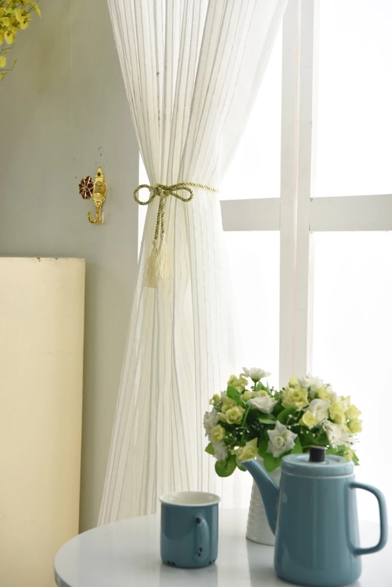 Льняные белые прозрачные шторы для гостиной, спальни, занавески для кухни, современные тюлевые вуали, занавески для окон, занавески T& 277#30