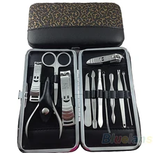 12 pcs Manicure Set Manicure Pedicure Set Nail Clippers Scissors Grooming Tool Wholesale Professional 02E5 2TMW