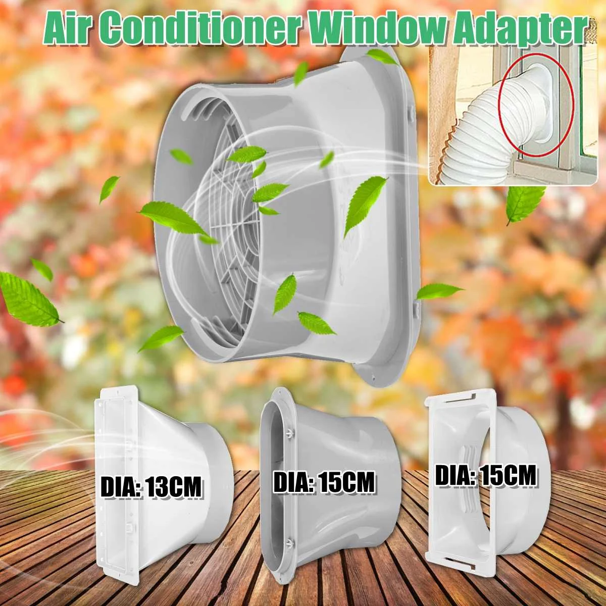 

13/15cm flat/long square mouth Summer mobile air conditioning universal interface with filter vent air conditioning accessories