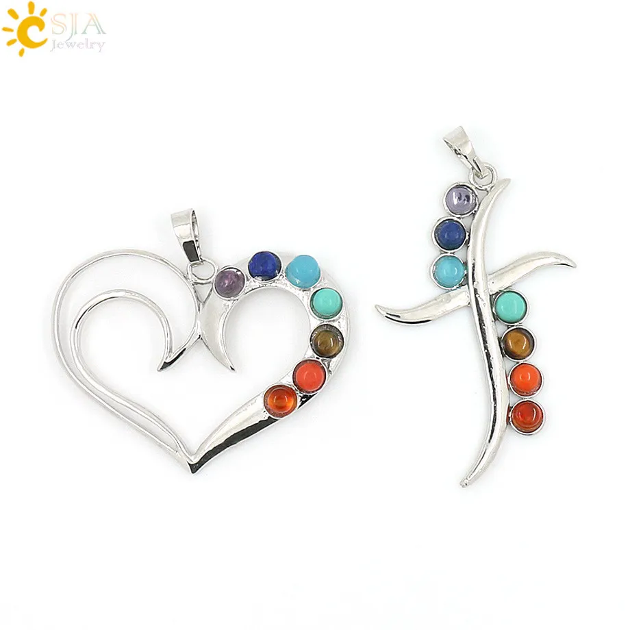 Tree of Life Pendants 7 Chakras Stones Energy Reiki Yoga Health Amulet Jewelry Pendant