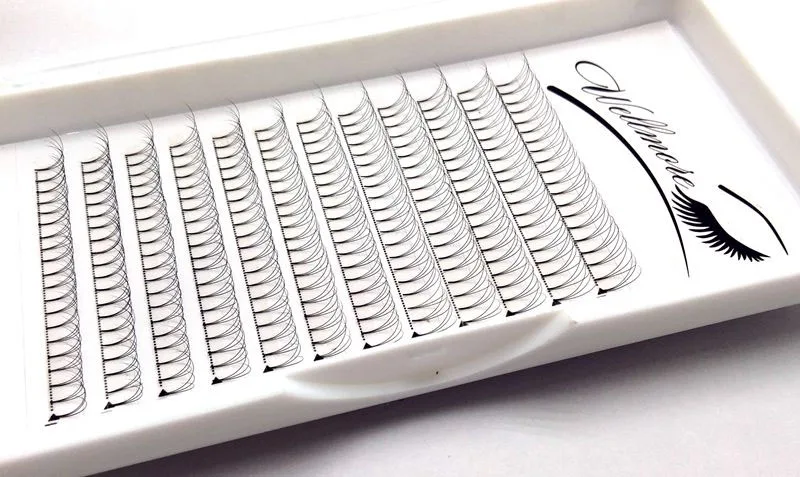 

NEW 3D Russian Volume Eyelashes Extension Short Stem Pre made Fans C D curl Mink Lash Hot Selling Eyelash Individual Extensions