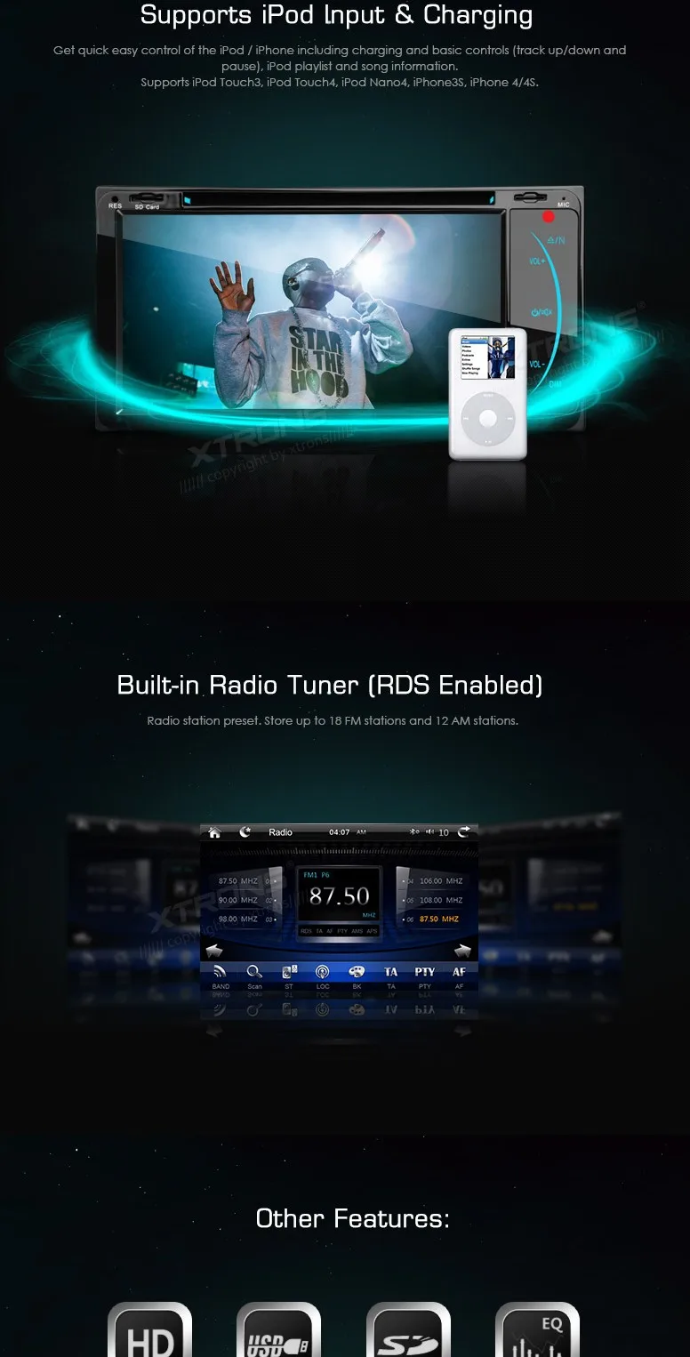 Top 6.95" 2 Din Car DVD Fit For Toyota RAV4 Celica Corolla Vios Vitz Hilux Terios Prado HD Video Touch Screen Audio GPS Radio Stereo 8