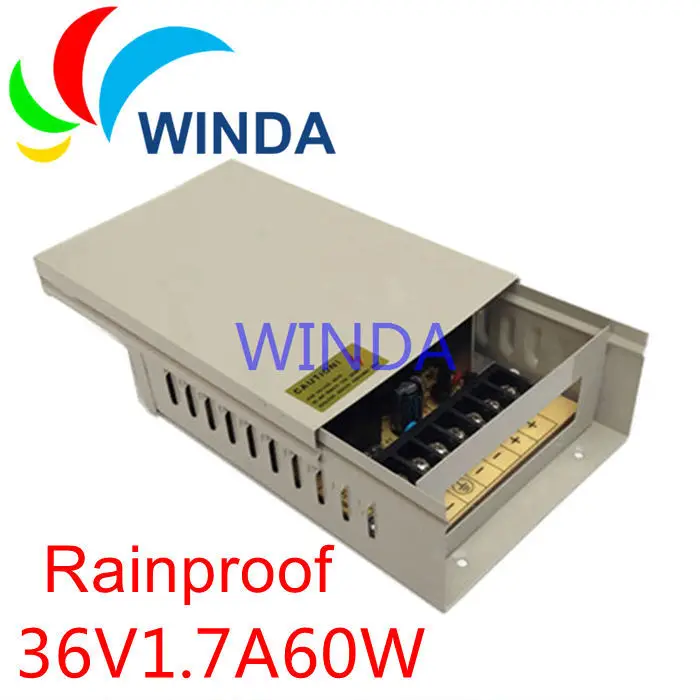 

LED display Rainproof power supply output DC 36V 1.7A 60W monitor adapter for led strip outdoor new