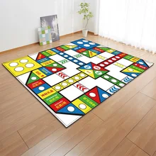 Мультфильм шахматная доска Людо шашки вечерние игровые коврики для гостиная дети ковры в детской корпус спальня покрытие для пола