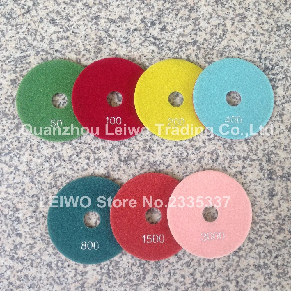 AAA 5" inch THK Diamond WET polishing pads pad wheel marble granite stone disc 