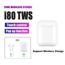I80 наушники-вкладыши tws Bluetooth 5,0 Air 2 Беспроводной зарядка гарнитура наушники с W1 всплывающем окне Siri PK i30 i20 i60 наушники-вкладыши tws
