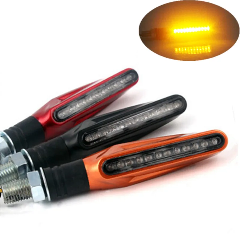 2x 5 Color Motorcycle LED Turn Signal Indicator Light Amber font b Lamp b font For