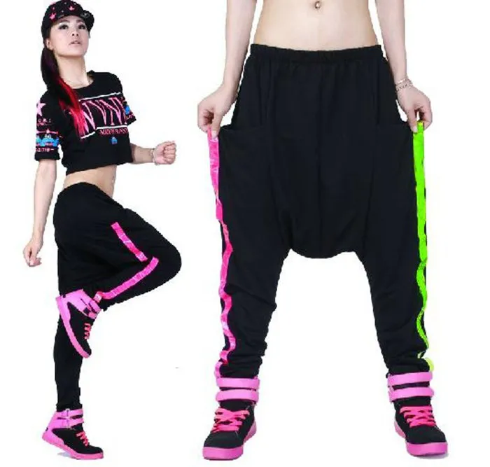 New Fashion Hip Hop Dance Pants Sweatpants Female Stage Performance