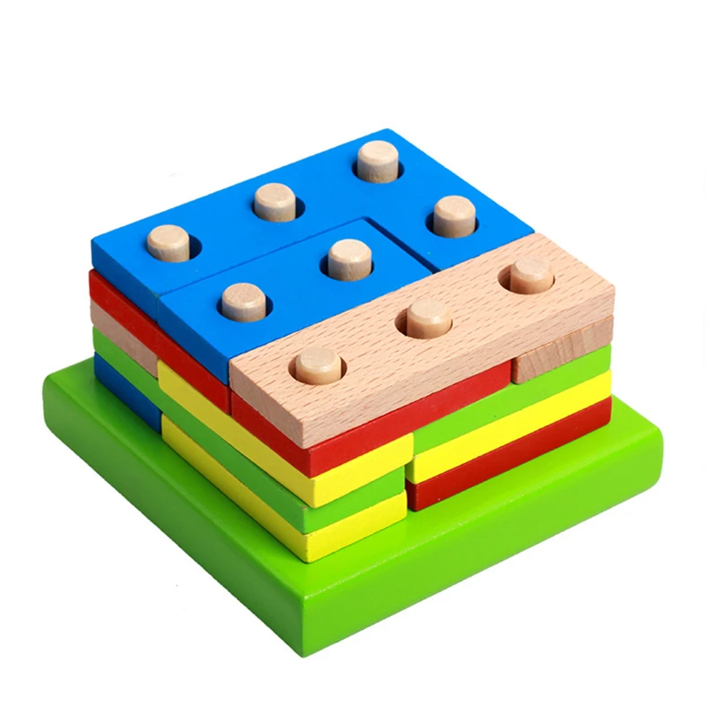 

Baby Wooden Toys Montessori Education Shape Toys Geometry Intelligence Board Teaching Leaning Match Toys For Children