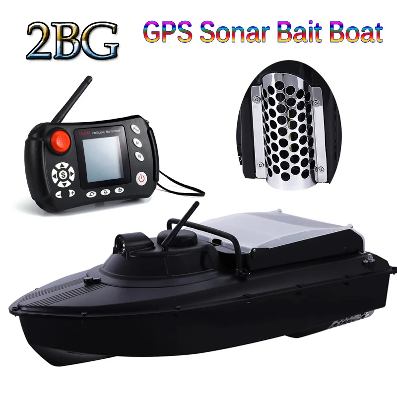 

Upgraded JABO 2BG 20A 10A GPS Sonar Bait Boat Autopilot Sonar Fishing finder Boat(Metal blade cover)