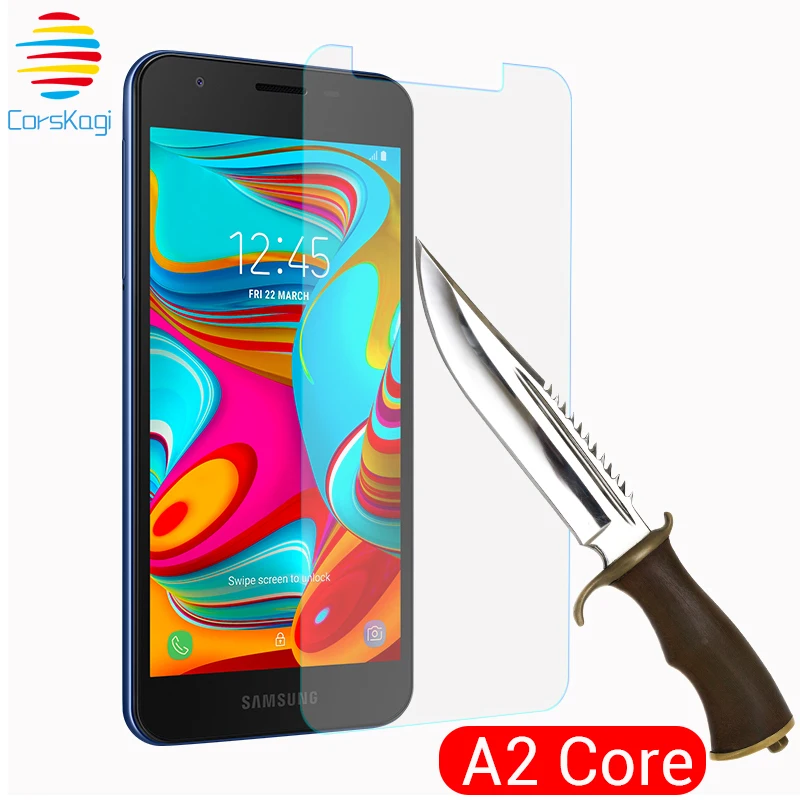 

Full Coverage Tempered Glass for Samsung Galaxy A2 Core A2Core A260 A260f 5.0 inch Tempered Glass Screen Protector Protective