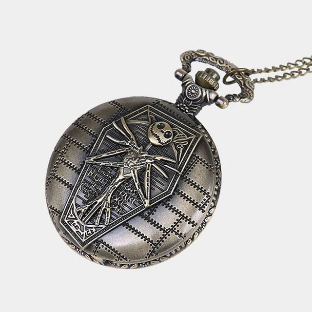 The Nightmare Before Christmas Pocket Watch Jack Skellington Skull Skeleton Quar The Nightmare Before Christmas Pocket Watch Jack Skellington Skull Skeleton Quar