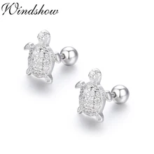 Серьги гвоздики женские из серебра 925 пробы с