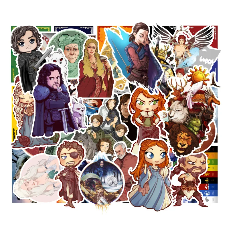 

100pcs The Game Of Thrones Stickers The End For Children Luggage Laptop Bicycle Motorcycle Anime Stickers For Toys Sets