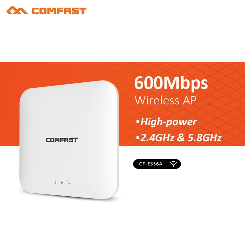 

600Mbps CF-E356A Wireless Indoor Wifi Repeater 2.4G&5.8G Dual Band Ceiling AP Wi-fi Coverage Extender Signal Amplifier