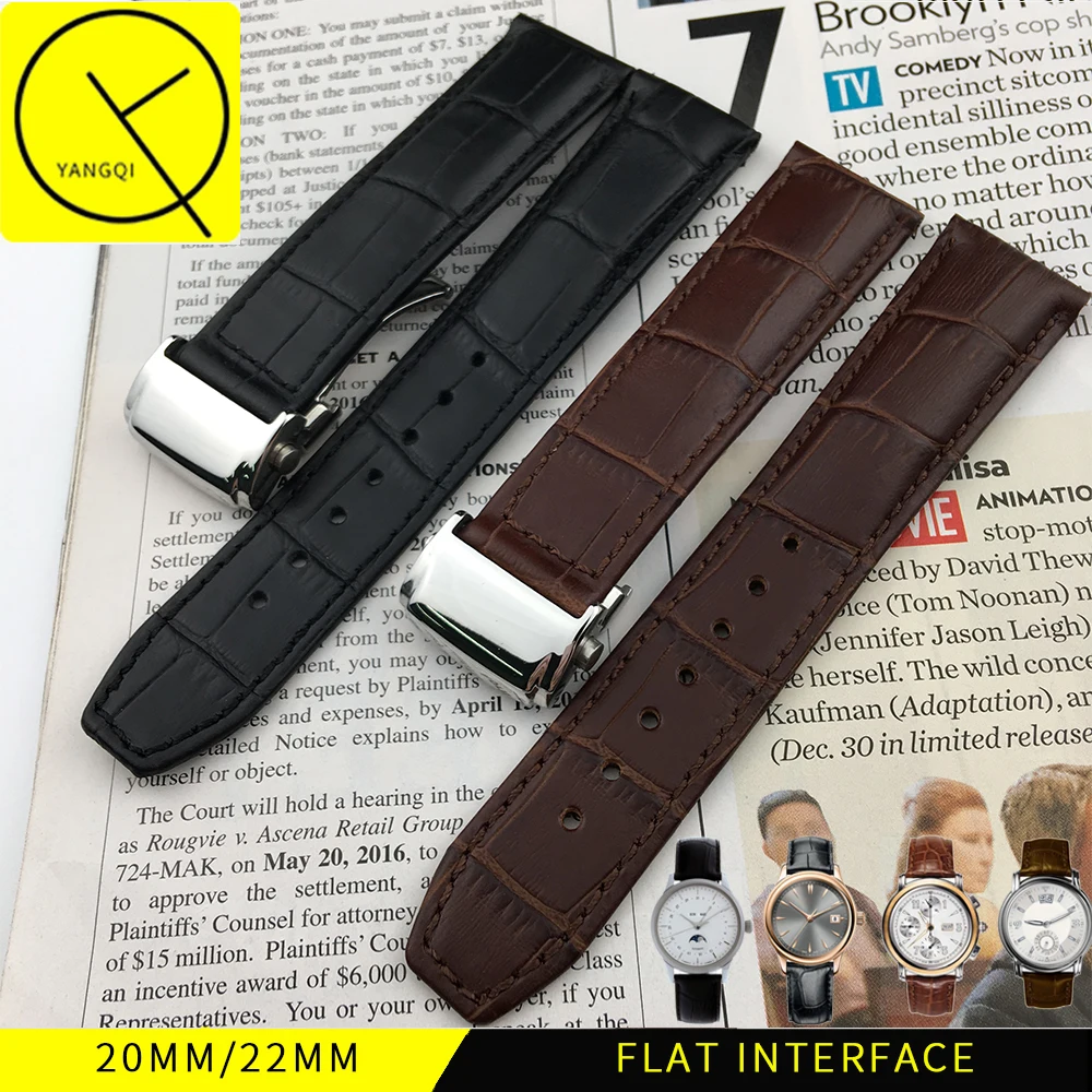 Acheter 20mm 22mm Véritable En Cuir pour Maurice Lacroix Veau Bracelet Montre Bracelet Homme Montres pour Pontos CHEF D ŒUVRE Boucle Déployante