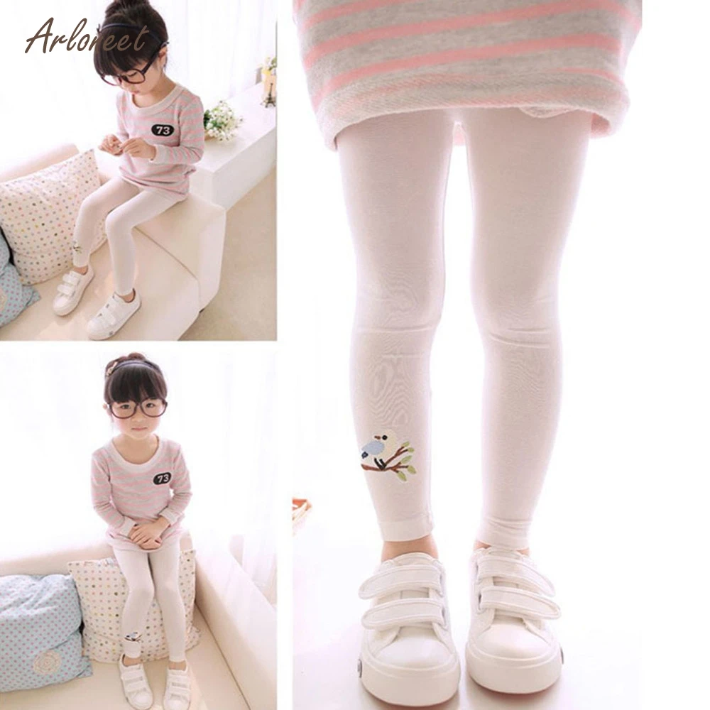 

ARLONEETFashion Warm Soft Child Girls Toddler Baby Girls Skinny Pencil Pants Kids Cute Bird Print Stretchy Leggings high quality