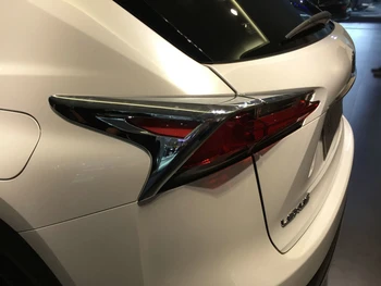 

Chromed ABS Plastic 4PCS Tail Rear Light Lamp Eyelid Trim For LEXUS NX200T NX300H 2015-2017